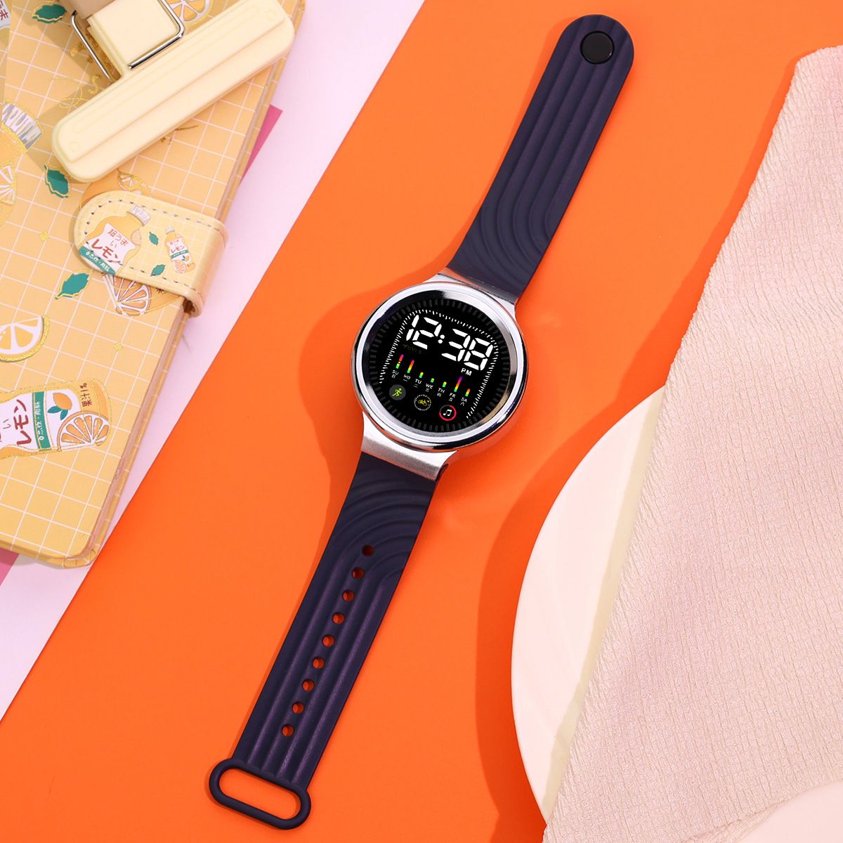 New T9 Stress-Relief Rotating Watch Hot LED Digital Watch Sports Watches Electronic Clock Casual Silicone Wristwatches Sport Wrist Watch For Man Woman Kids Birthday Gift Men Watches Women Wrist watch