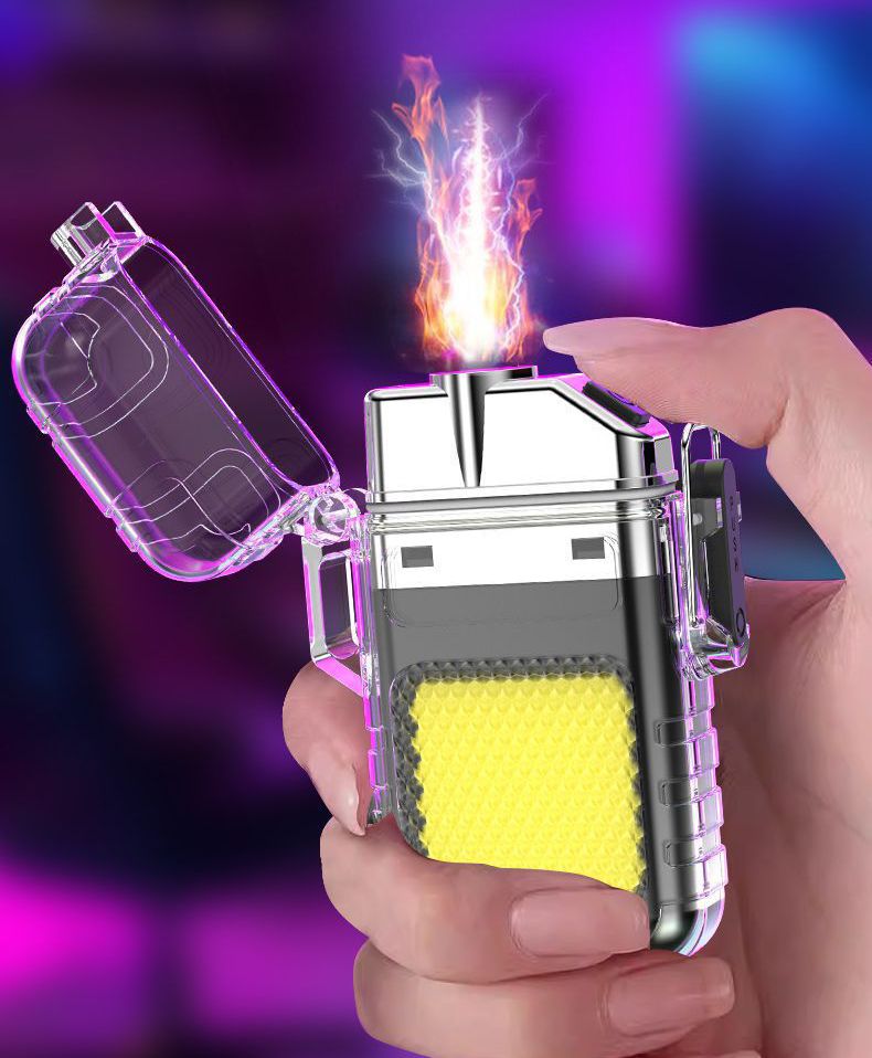 Multifunctional USB Rechargeable Lighters Portable Lighting Lighter Super Bright Flashlights Outdoor Camping Lighting Waterproof Lighter Emergency Work Lights Super Long Battery Life