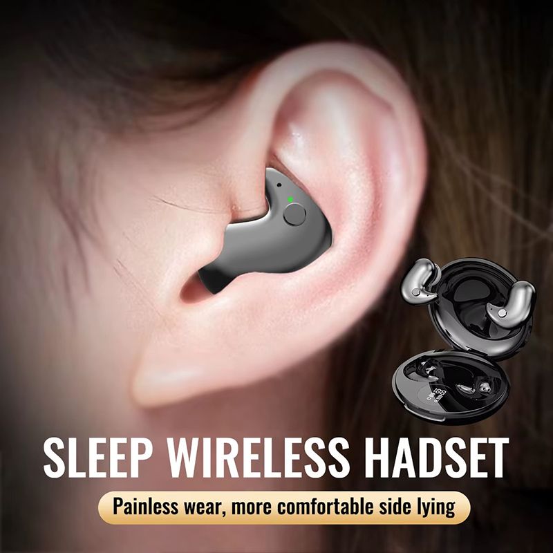 Wireless Sleep Invisible Earbuds Bluetooth 5.4 Mini In-ear Noise Reduction Earpods Gaming Sport Waterproof Bluetooth Earphone HiFi Stereo Sound Music TWS Headphones with Mic