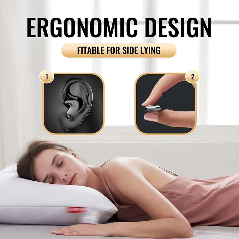 Wireless Sleep Invisible Earbuds Bluetooth 5.4 Mini In-ear Noise Reduction Earpods Gaming Sport Waterproof Bluetooth Earphone HiFi Stereo Sound Music TWS Headphones with Mic
