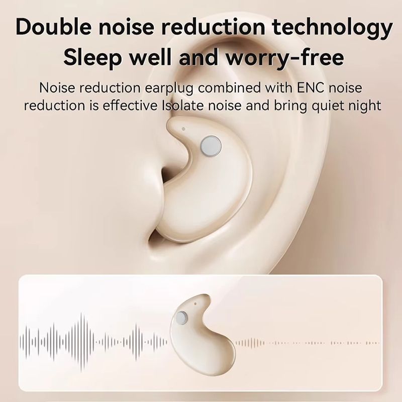 Wireless Sleep Invisible Earbuds Bluetooth 5.4 Mini In-ear Noise Reduction Earpods Gaming Sport Waterproof Bluetooth Earphone HiFi Stereo Sound Music TWS Headphones with Mic