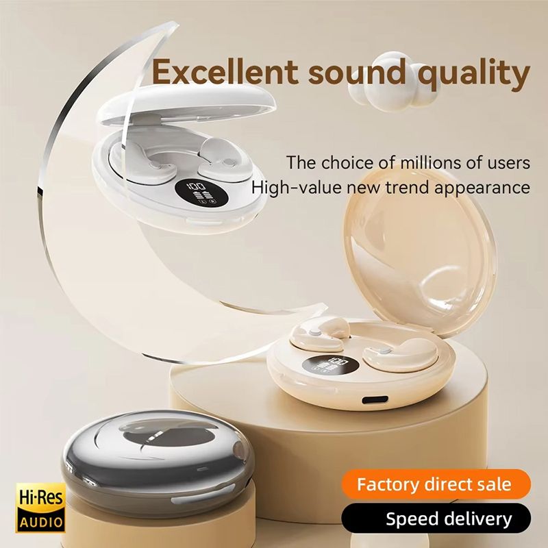 Wireless Sleep Invisible Earbuds Bluetooth 5.4 Mini In-ear Noise Reduction Earpods Gaming Sport Waterproof Bluetooth Earphone HiFi Stereo Sound Music TWS Headphones with Mic