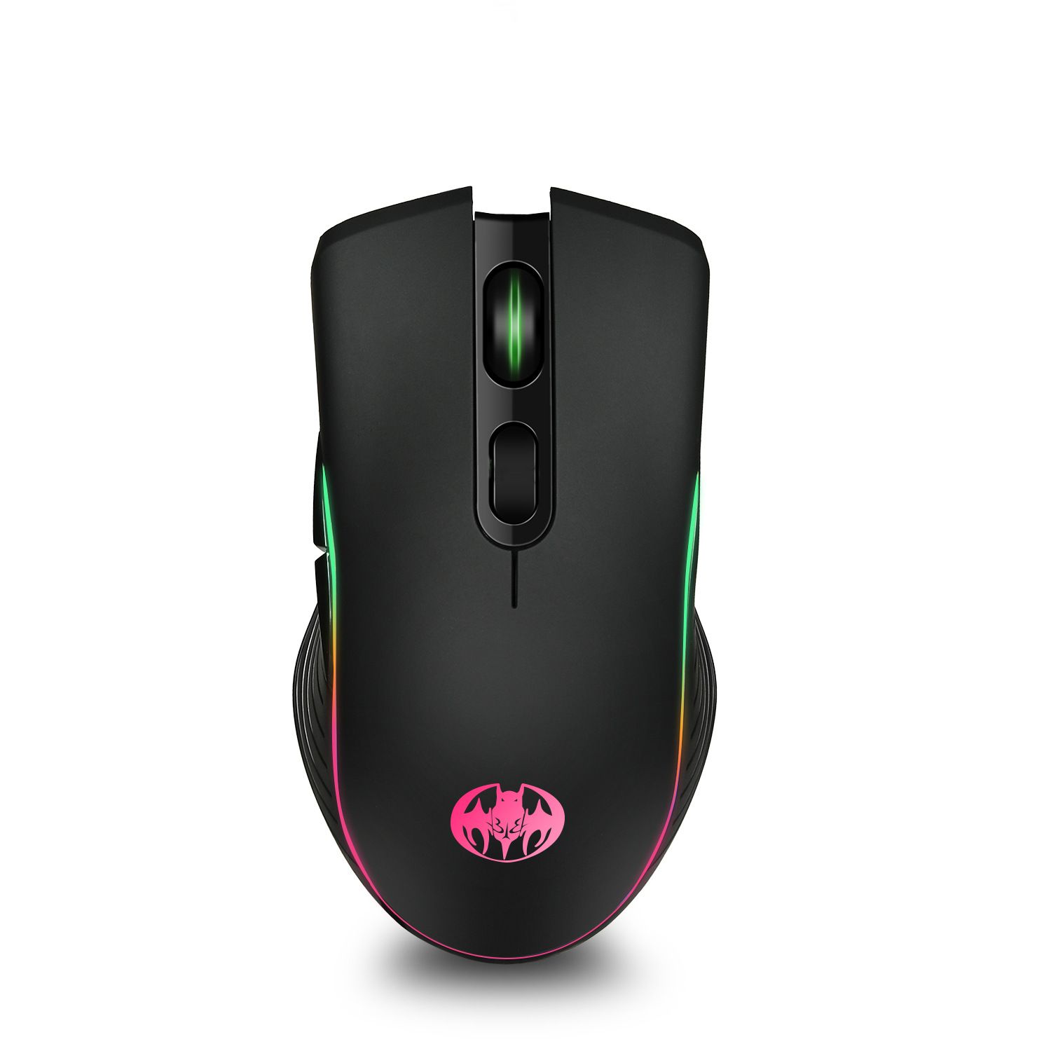 M06 Wireless Mouse RGB 2.4G Professional Designer Drawing Office Study Ergonomic Mouse Suitable for Laptops, Desktops, etc. Rechargeable Silent, Ultra-Long Battery Life, 6 Buttons,1600DPI Gaming Mouse