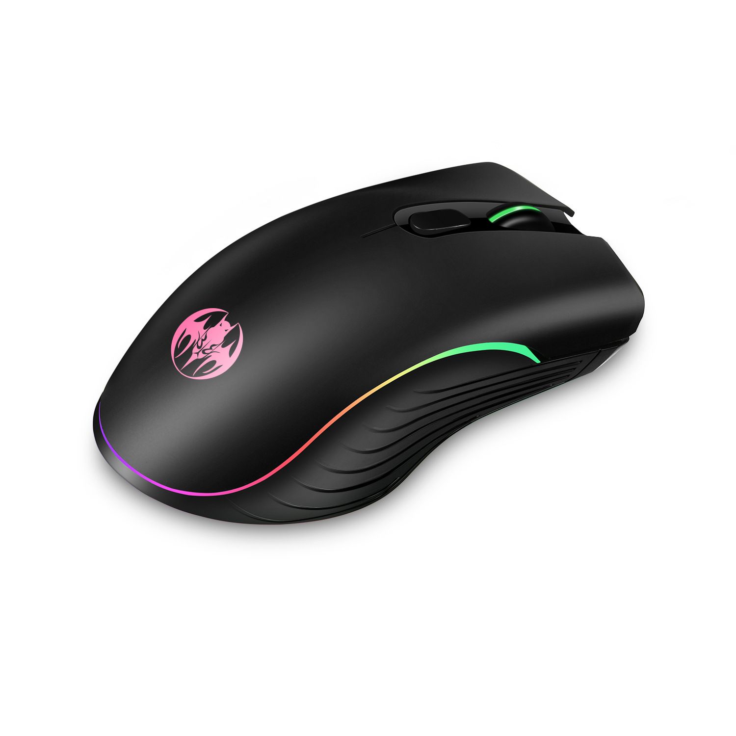 M06 Wireless Mouse RGB 2.4G Professional Designer Drawing Office Study Ergonomic Mouse Suitable for Laptops, Desktops, etc. Rechargeable Silent, Ultra-Long Battery Life, 6 Buttons,1600DPI Gaming Mouse