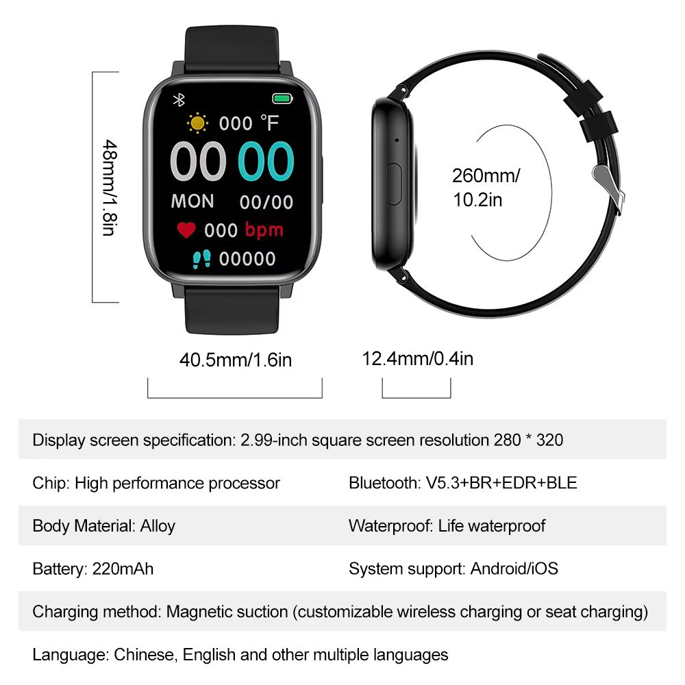 New Arrival Smart Watch Men/Women Outdoor Sports Smartwatches Bluetooth Call Heart Rate Blood Pressure Monitoring Fitness Tracker Bracelet For Smartphones Smart Watch