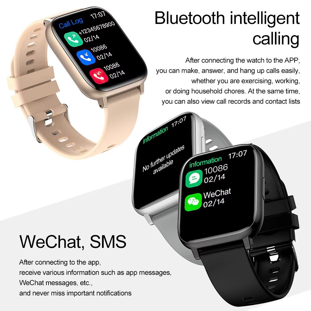 New Arrival Smart Watch Men/Women Outdoor Sports Smartwatches Bluetooth Call Heart Rate Blood Pressure Monitoring Fitness Tracker Bracelet For Smartphones Smart Watch