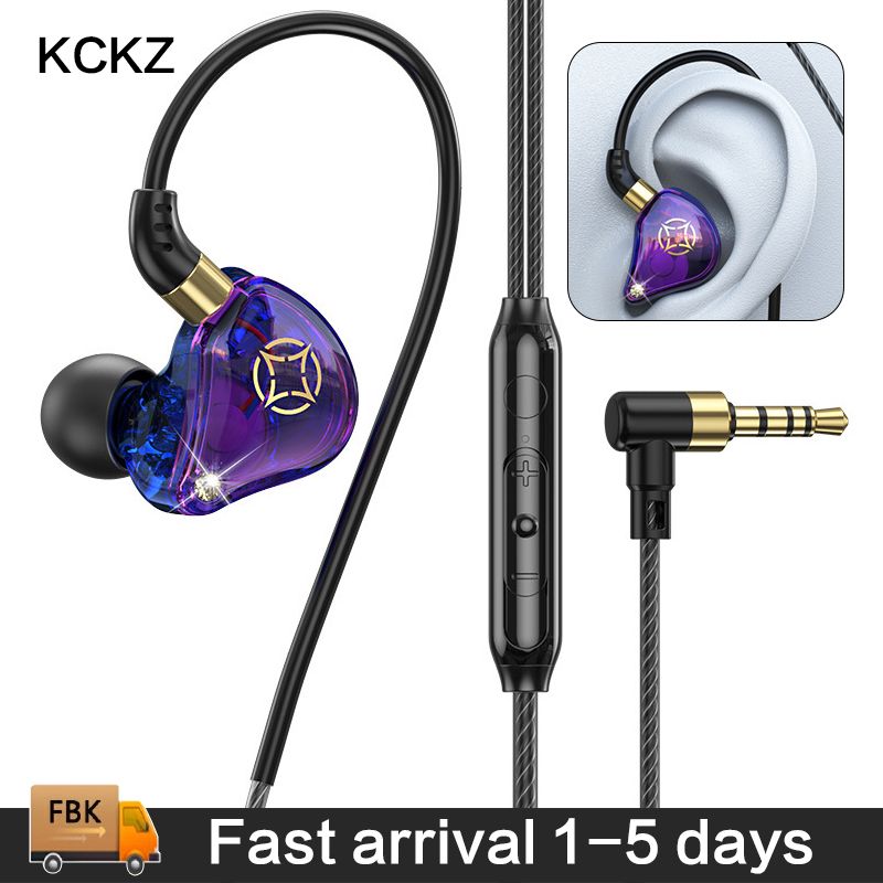 KCKZ Brand Sports Earphone New Upgrade Wired Earphone In-ear Reduction HiFi Sound Noise Canceling Fever Heavy Bass Earbuds Gaming Earphone With Microphone Headphones High-fidelity in-line Remote