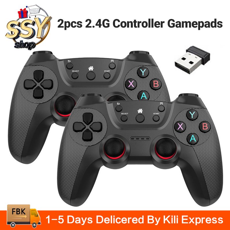 2pcs 2.4G Game Controller Gamepads Android Wireless Joystick For PS3 /PC/TV Box/Smart Phone Gamepad Console  For Game Console Game Pad  X Pro Gamepad Gaming Accessories Two-Player Handheld Game Device