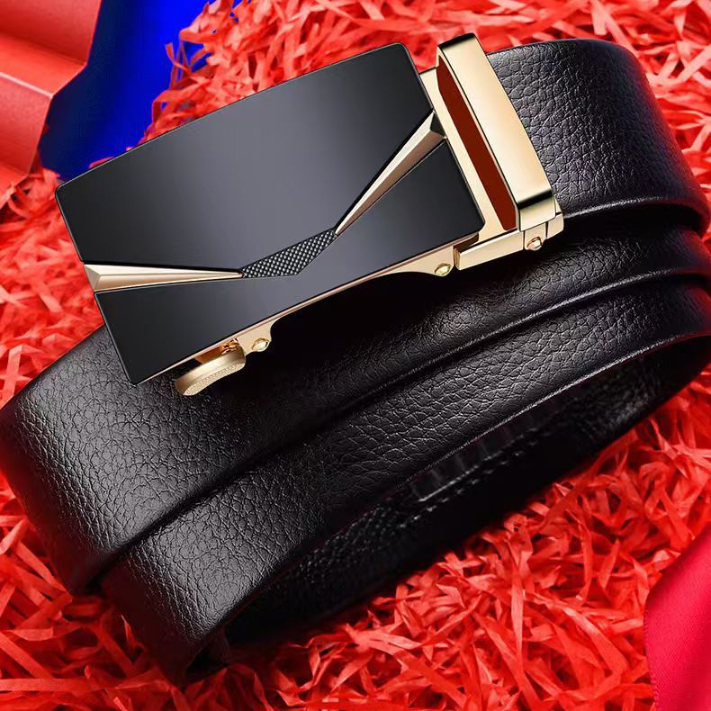 Hot Selling Men's Belts Automatic Buckle Belts Trendy Versatile Textured Middle-aged And Young Business Belts Simple And Fashionable High-end Belts Men Accessories