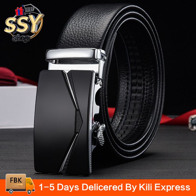 Hot Selling Men's Belts Automatic Buckle Belts Trendy Versatile Textured Middle-aged And Young Business Belts Simple And Fashionable High-end Belts Men Accessories