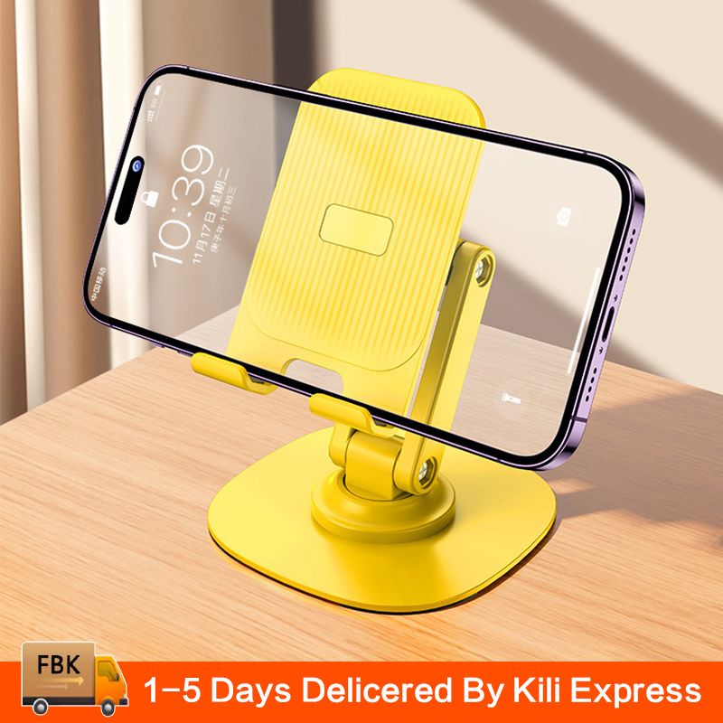 New Upgraded Portable Mobile Phone Holders Tablet Stand for Phone, Dual-axis Metal Base,Angle Height Adjustable Phones Stand,Tripods Mounts, Foldable Cell Phone Stand for Desk Mounts Stands