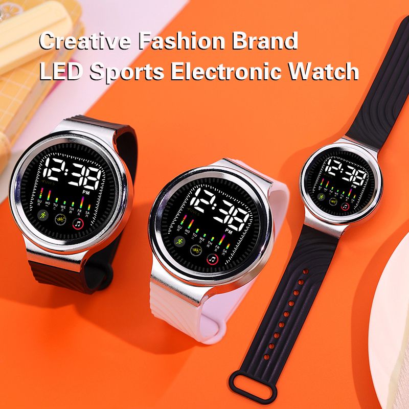 New T9 Stress-Relief Rotating Watch Hot LED Digital Watch Sports Watches Electronic Clock Casual Silicone Wristwatches Sport Wrist Watch For Man Woman Kids Birthday Gift Men Watches Women Wrist watch
