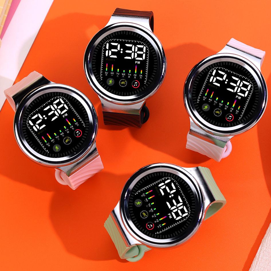 New T9 Stress-Relief Rotating Watch Hot LED Digital Watch Sports Watches Electronic Clock Casual Silicone Wristwatches Sport Wrist Watch For Man Woman Kids Birthday Gift Men Watches Women Wrist watch