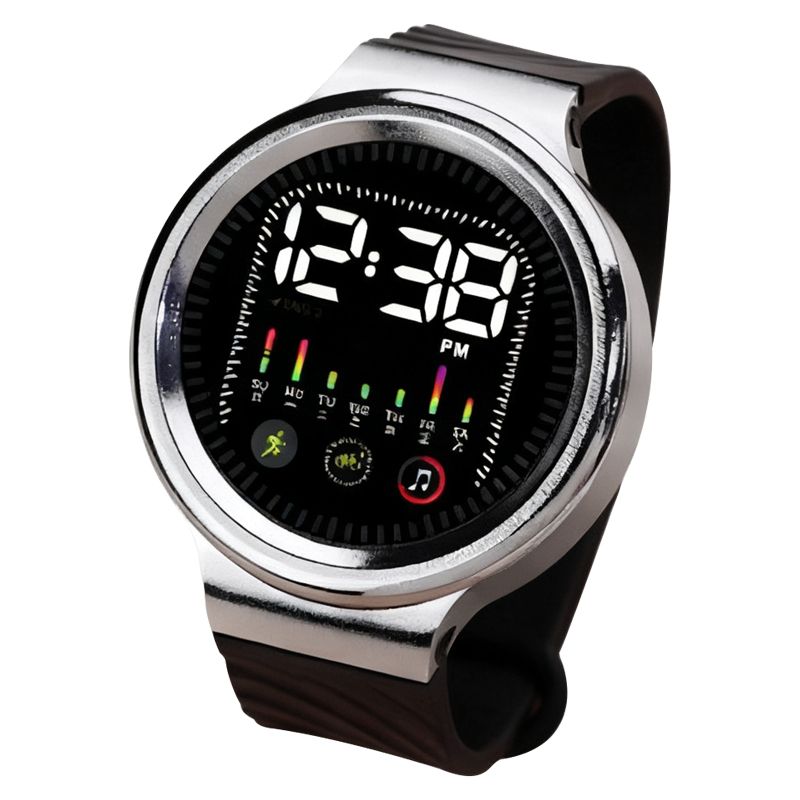 New T9 Stress-Relief Rotating Watch Hot LED Digital Watch Sports Watches Electronic Clock Casual Silicone Wristwatches Sport Wrist Watch For Man Woman Kids Birthday Gift Men Watches Women Wrist watch