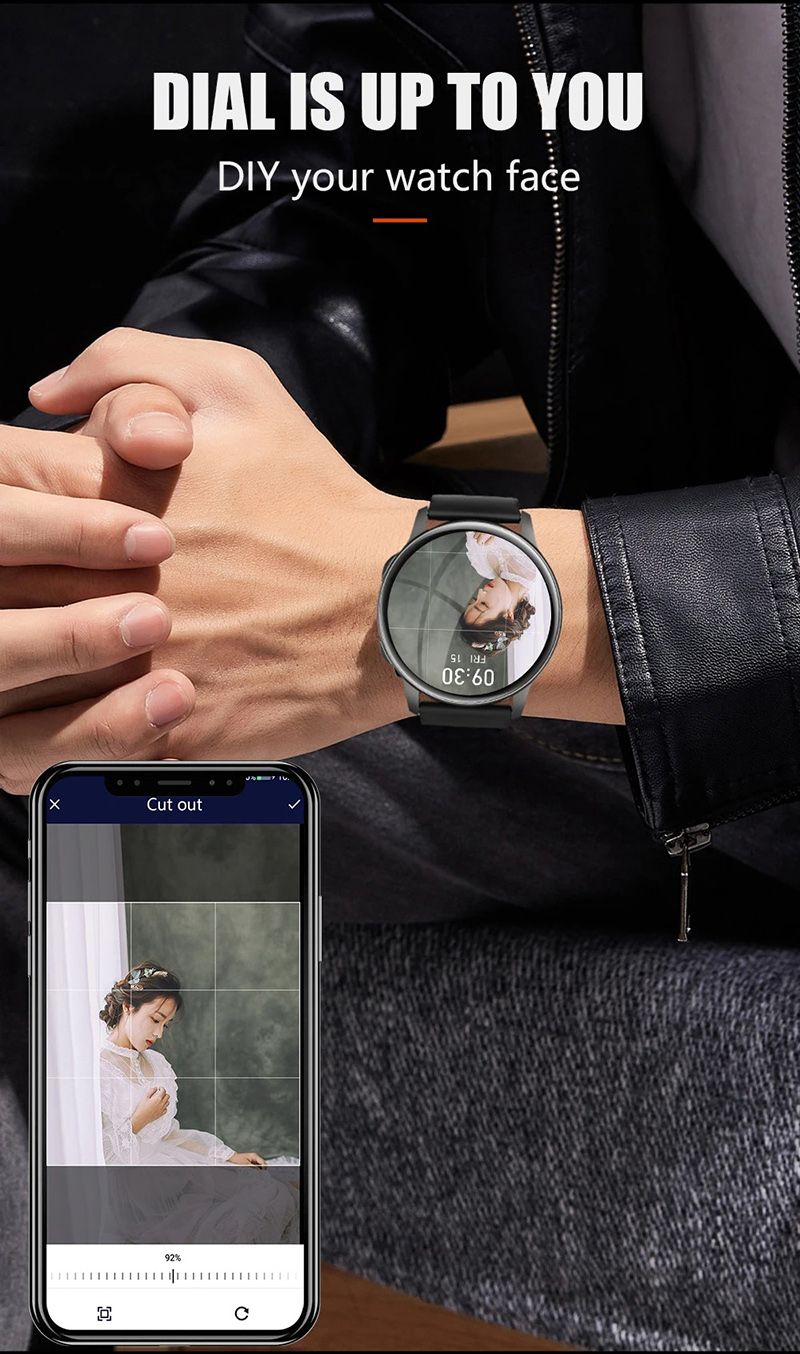Men Smartwatch Bluetooth Call Watches Sports Fitness Waterproof Men Smart Watch Heart Rate And Blood Pressure Monitoring Compatible With Android And IOS