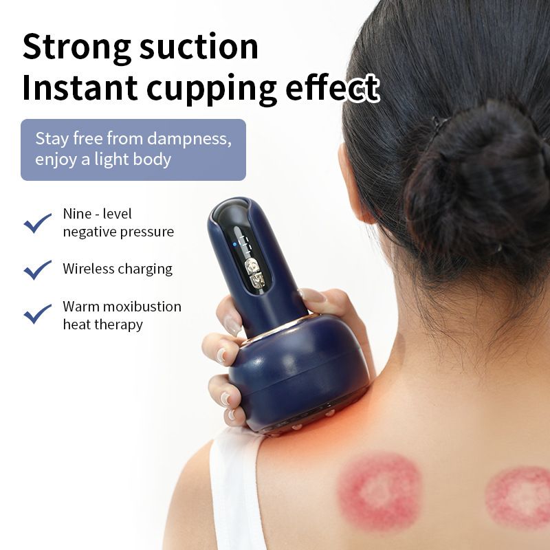 New type of electric rechargeable scraping device, meridian massager, negative pressure cupping device, heat absorption muscle relaxation massager for Back Neck Pain Relief Massage Tools
