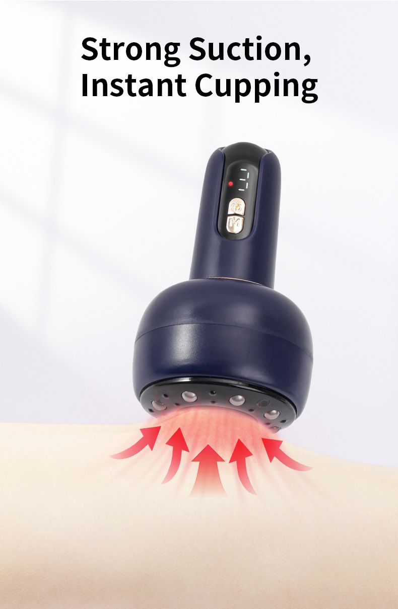 New type of electric rechargeable scraping device, meridian massager, negative pressure cupping device, heat absorption muscle relaxation massager for Back Neck Pain Relief Massage Tools