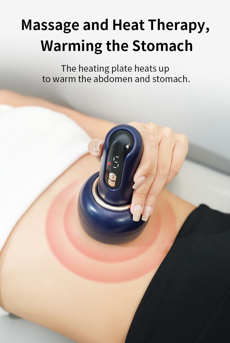 New type of electric rechargeable scraping device, meridian massager, negative pressure cupping device, heat absorption muscle relaxation massager for Back Neck Pain Relief Massage Tools