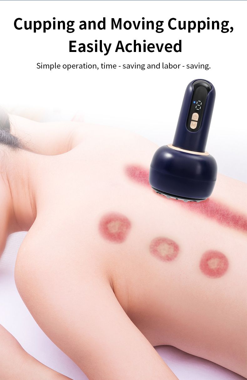 New type of electric rechargeable scraping device, meridian massager, negative pressure cupping device, heat absorption muscle relaxation massager for Back Neck Pain Relief Massage Tools