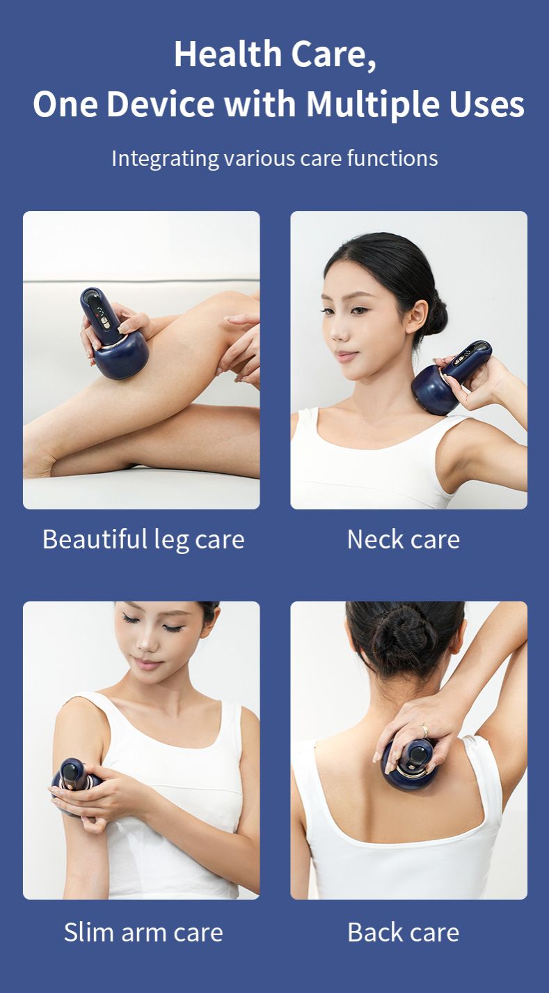 New type of electric rechargeable scraping device, meridian massager, negative pressure cupping device, heat absorption muscle relaxation massager for Back Neck Pain Relief Massage Tools