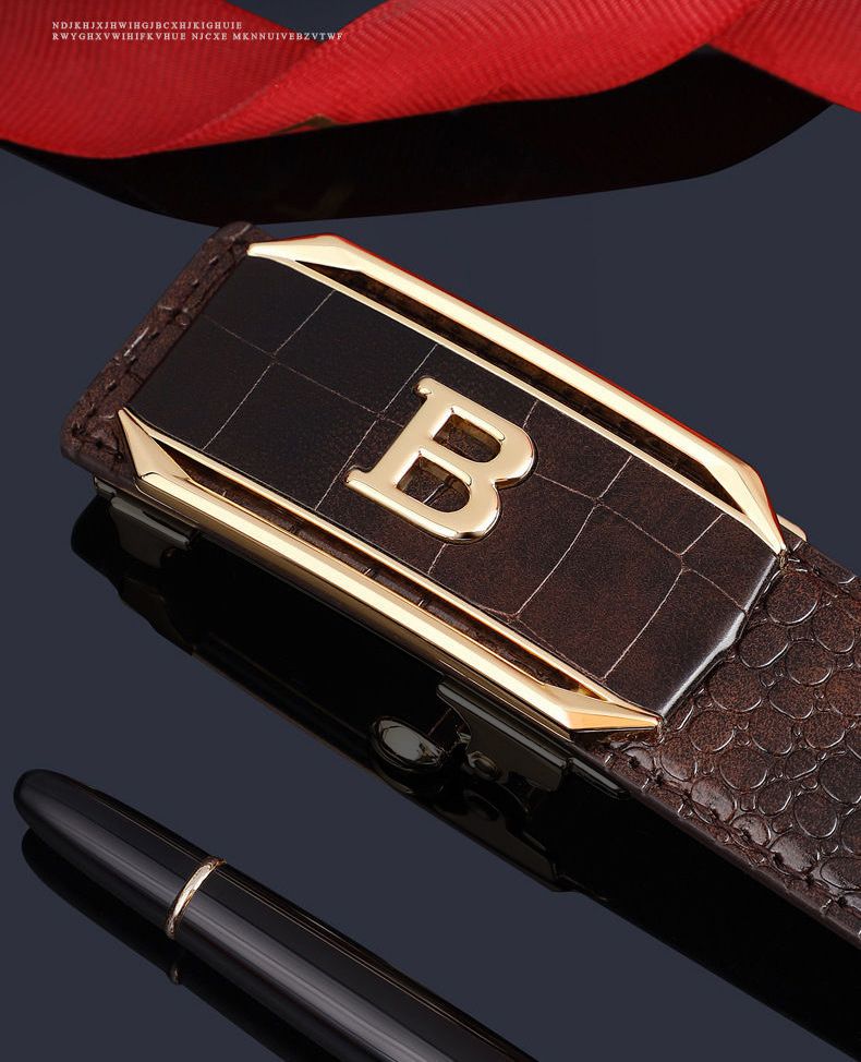 Hot Selling Men Belts Crocodile Pattern Men's Belt High-Quality Automatic Buckle Belt Fashionable Trendy Men's Accessories Casual Business Jeans Belts, Luxury Designer Brands for Men