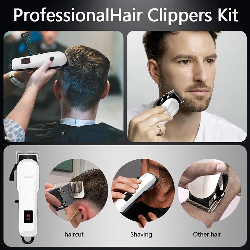New Model Rechargeable Hair Clipper With High-quality LCD Display Suitable Hair Cutting Machine For Home Use Hair Salons And Professional Barbershops Hair Trimmers