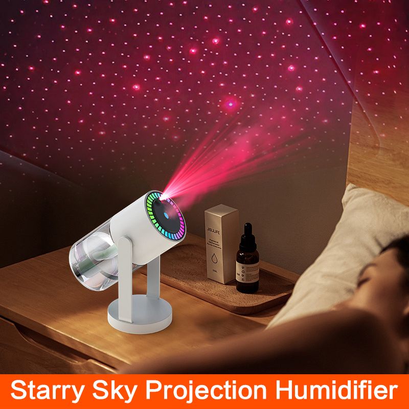 Romantic Starry Sky Lamp Humidifiers Aroma Diffuser For Room Usb Electric Mini Air Cooler Cotton Filter Diffuser Ultrasonic Air Humidifier Essential Oil Diffuser Car Purifier Aroma Anion Mist Maker