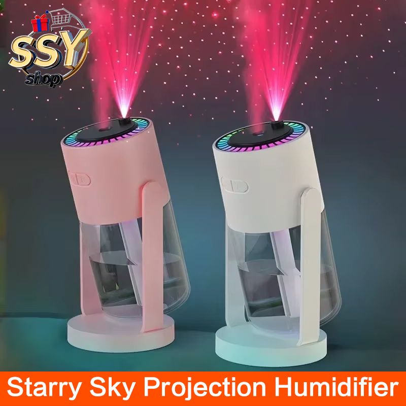 Romantic Starry Sky Lamp Humidifiers Aroma Diffuser For Room Usb Electric Mini Air Cooler Cotton Filter Diffuser Ultrasonic Air Humidifier Essential Oil Diffuser Car Purifier Aroma Anion Mist Maker