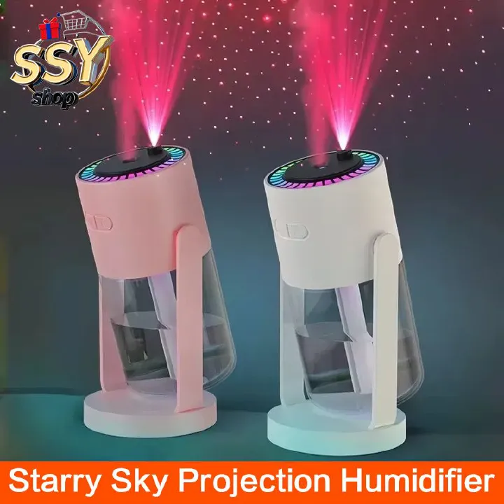 Romantic Starry Sky Lamp Humidifiers Aroma Diffuser For Room Usb Electric Mini Air Cooler Cotton Filter Diffuser Ultrasonic Air Humidifier Essential Oil Diffuser Car Purifier Aroma Anion Mist Maker