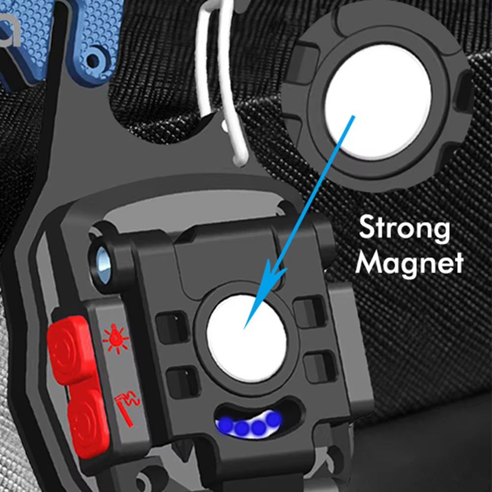 7-in-1 Multifunctional Keychain Work Light 【Flashlight, Cigarette Lighter, Bottle Opener, Screwdriver, Survival Whistle, Seatbelt Cutter, Strong Magnet】Portable Rechargeable COB LED Flashlight