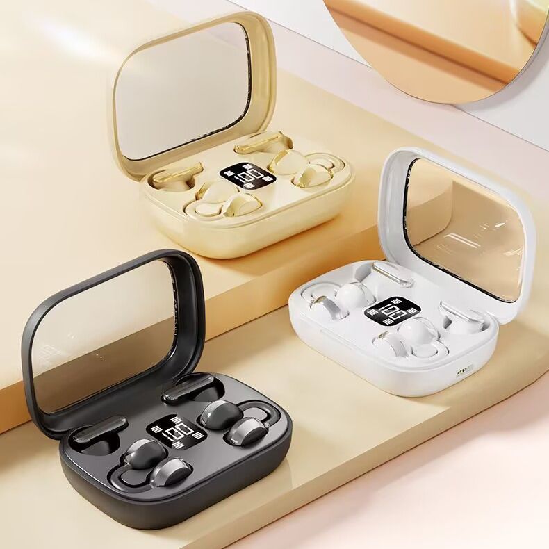 New 2 in 1 Bluetooth Earphones Noise Reduction Earbuds Two Pairs Of Headphones New Arrival Q10 Couple Wireless Earpods Digital Display Power Sports Long Battery Ear Clip Earphone