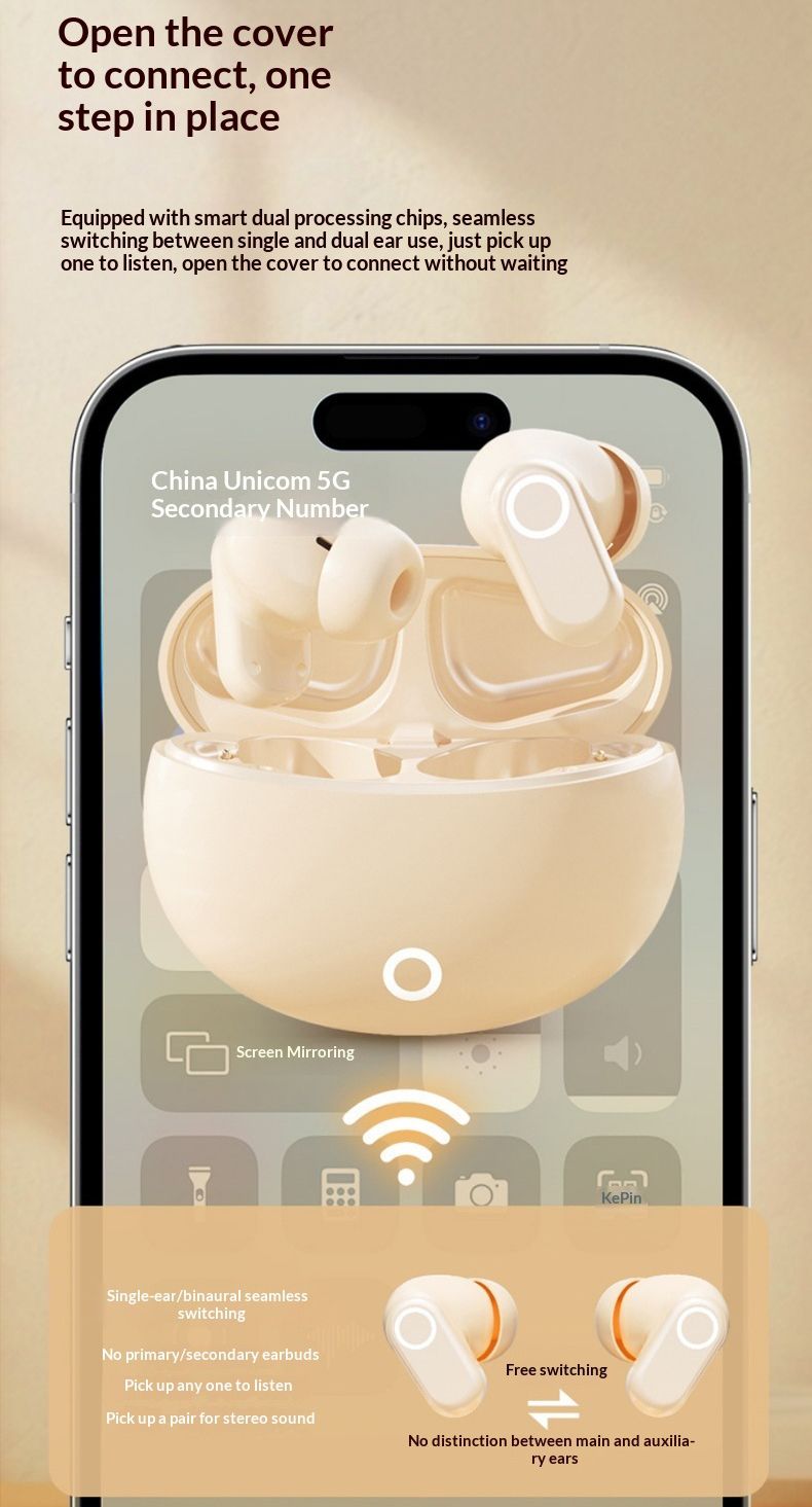 New TWS Wireless Earpods Bluetooth 5.4, In-Ear Noise Cancelling Headphones with Mic, HiFi Stereo Sound, Long Battery Life, Low Latency, Smart Touch, Type-C Fast Charging Bluetooth Earphones,Earbuds
