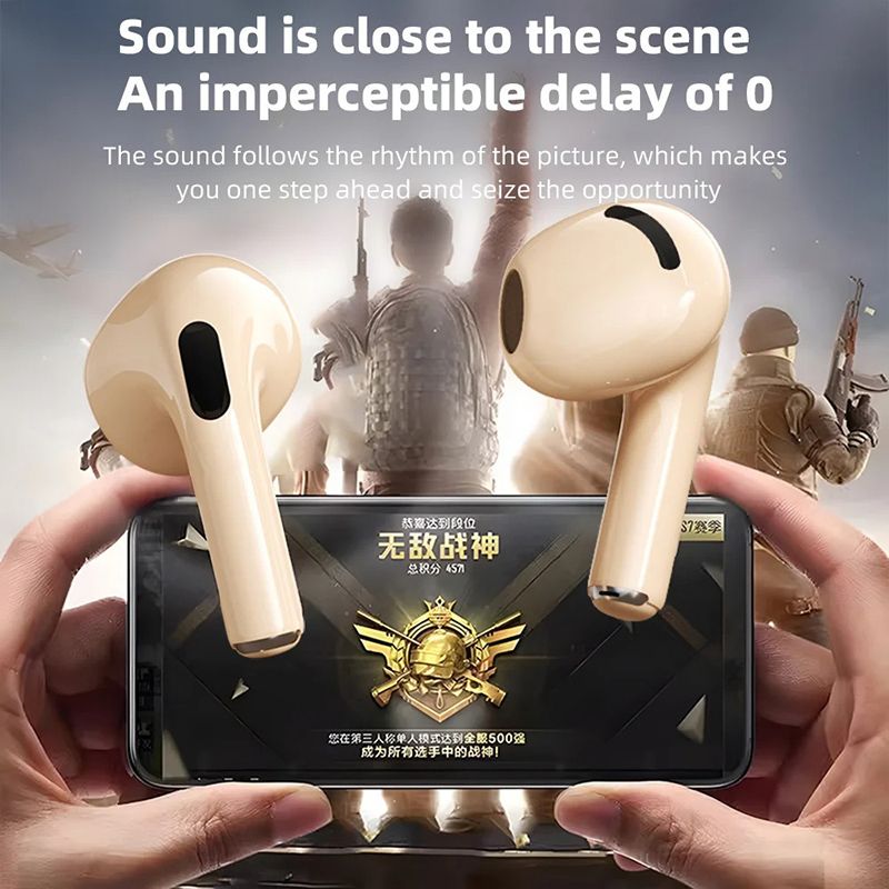 Wireless Bluetooth 5.4 Earphone Gaming Earpods With Mic Bass Audio Sound 9D Stereo Music HiFi Headset Sports Noise Reduction Earbuds For Gamer All Phones