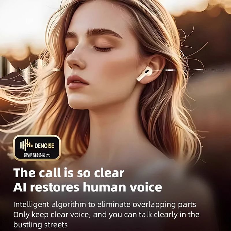 Wireless Bluetooth 5.4 Earphone Gaming Earpods With Mic Bass Audio Sound 9D Stereo Music HiFi Headset Sports Noise Reduction Earbuds For Gamer All Phones