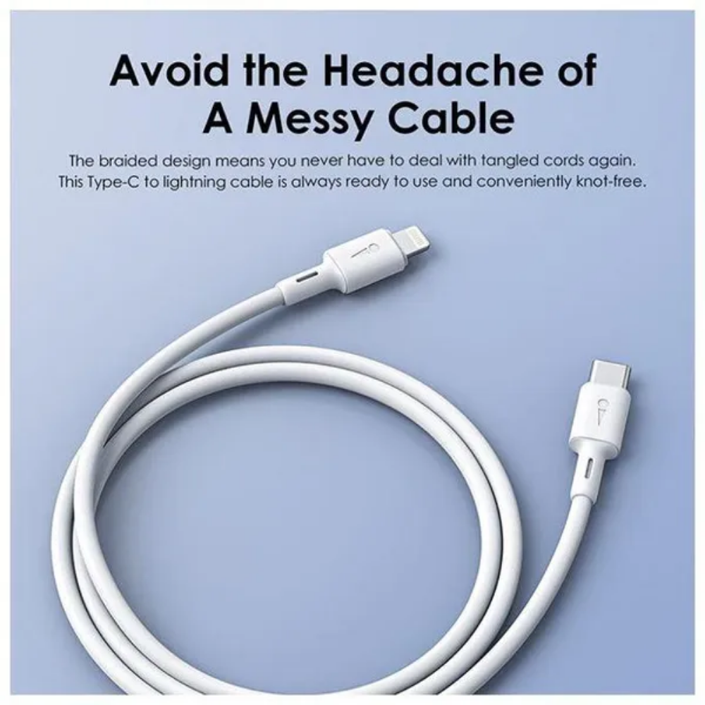 Safe and Reliable Fast Charging  oraimo FastLine  1M Cable C to L With High-Speed Data Transfer