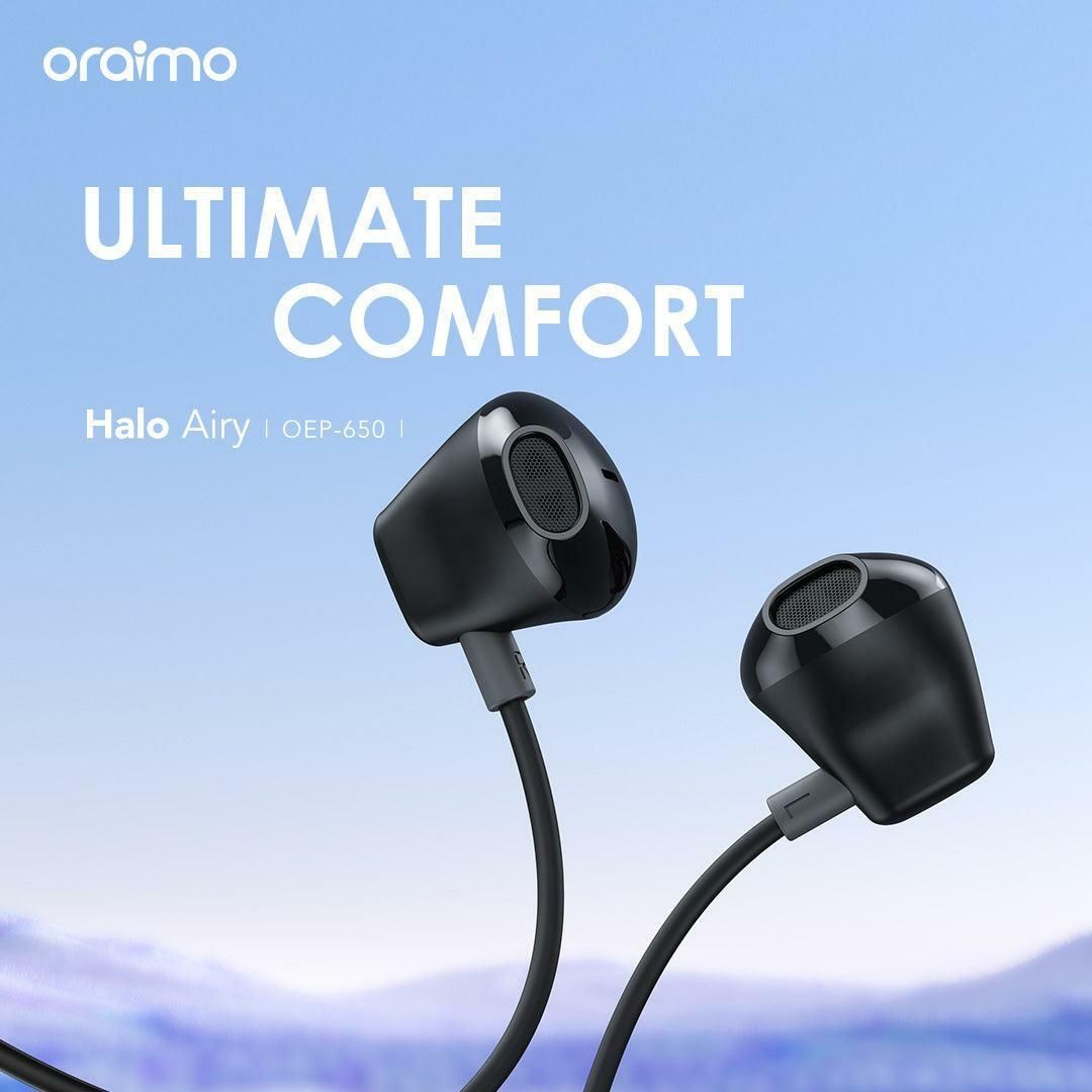Super Premium Oraimo  Sound Halo Airy Type-C Half In-ear Wired Earphones
