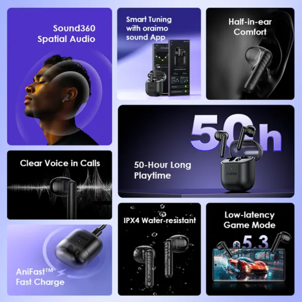 oraimo FreePods Neo Half In Ear True Wireless Earbuds