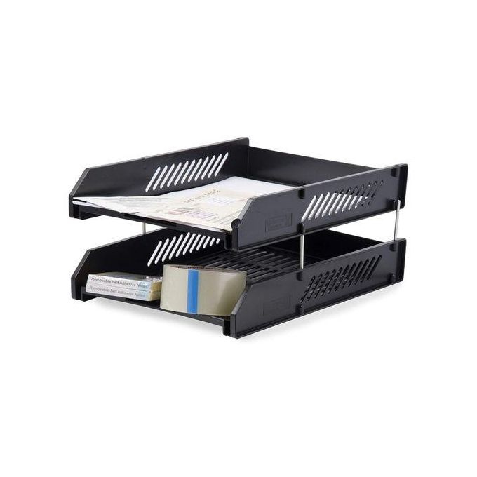 2Tier document Trey Letter Tray Side Load, Desktop File Organizer