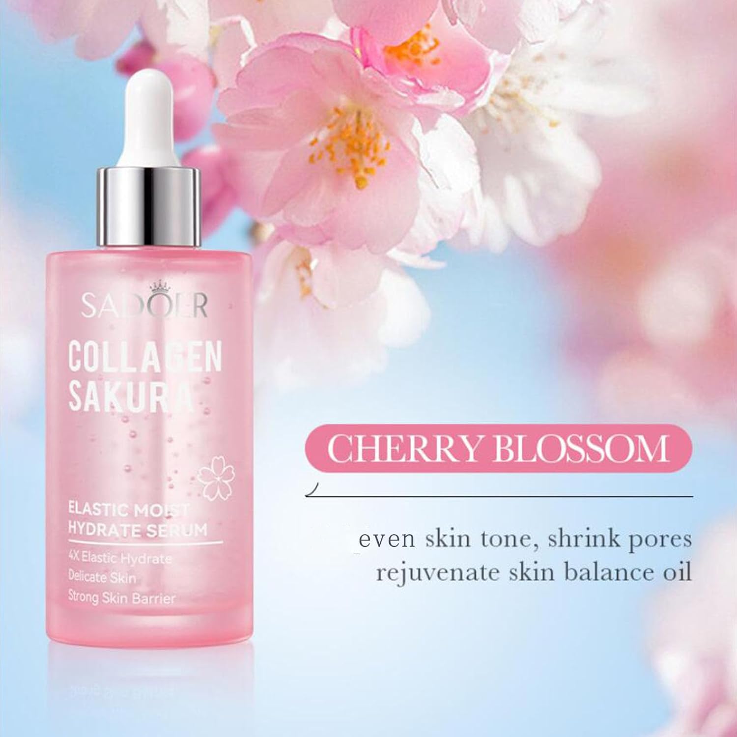 Glow Beauty Cherry Blossoms Collagen Skincare Face Serums,for Hydrating Moisturize Oil Control Products For Women Cherry Blossom Essence For Dry And Oily Skin
