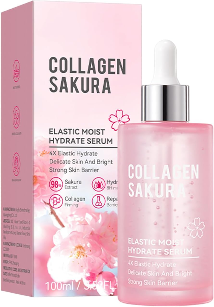 Glow Beauty Cherry Blossoms Collagen Skincare Face Serums,for Hydrating Moisturize Oil Control Products For Women Cherry Blossom Essence For Dry And Oily Skin