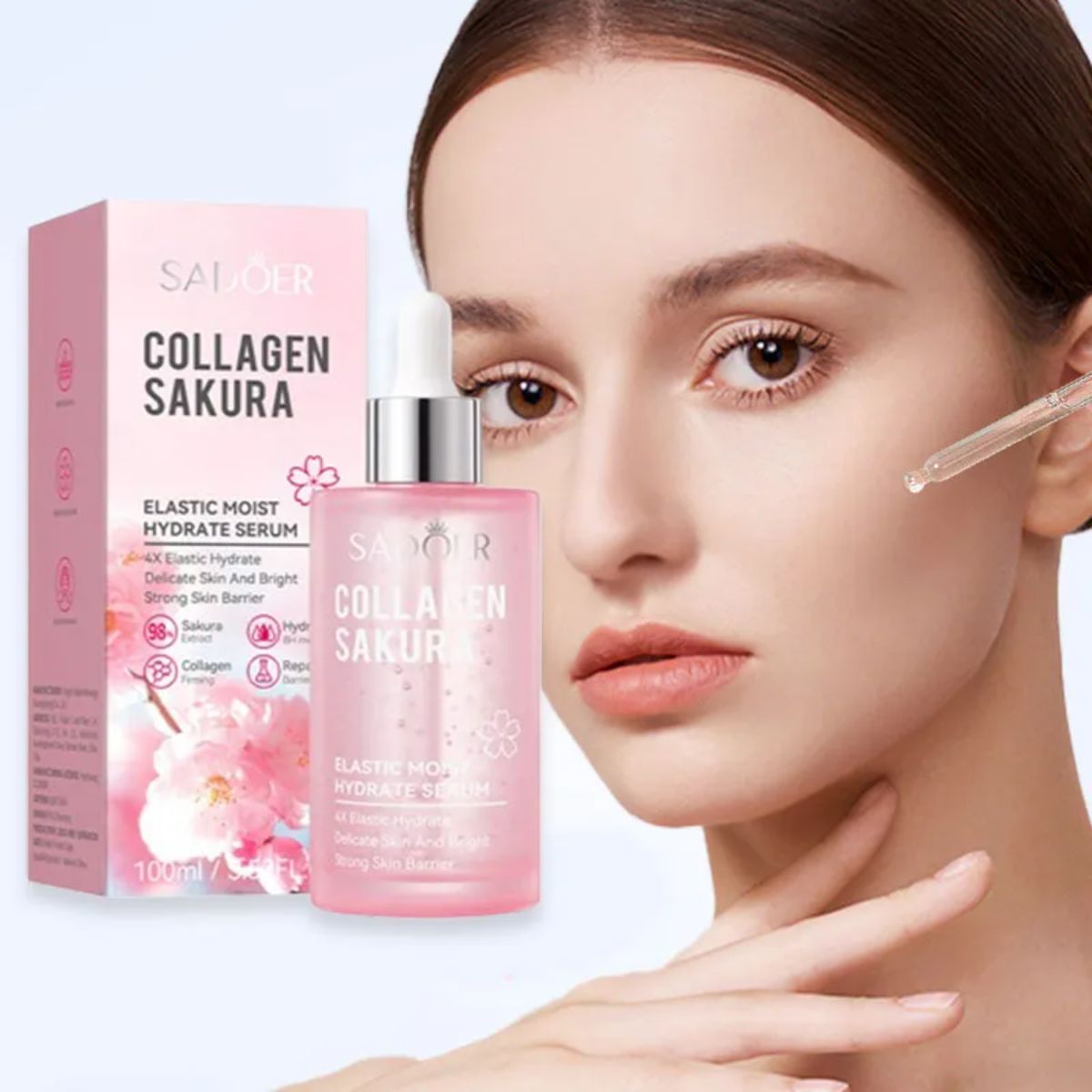 Glow Beauty Cherry Blossoms Collagen Skincare Face Serums,for Hydrating Moisturize Oil Control Products For Women Cherry Blossom Essence For Dry And Oily Skin