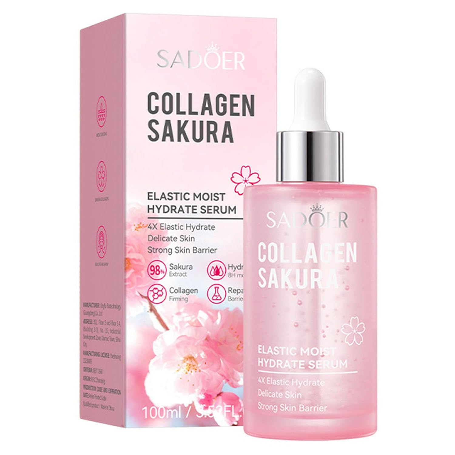 Glow Beauty Cherry Blossoms Collagen Skincare Face Serums,for Hydrating Moisturize Oil Control Products For Women Cherry Blossom Essence For Dry And Oily Skin