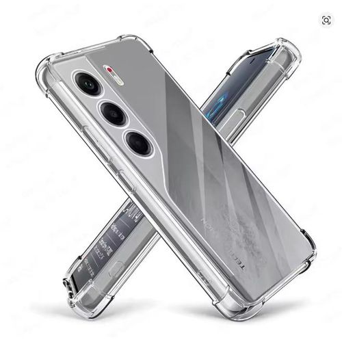 Camon 40 Pro Back Cover Luxury Transparent, Clear And Colorless with Steel Film Shockproof Protection Phone Case/ cove