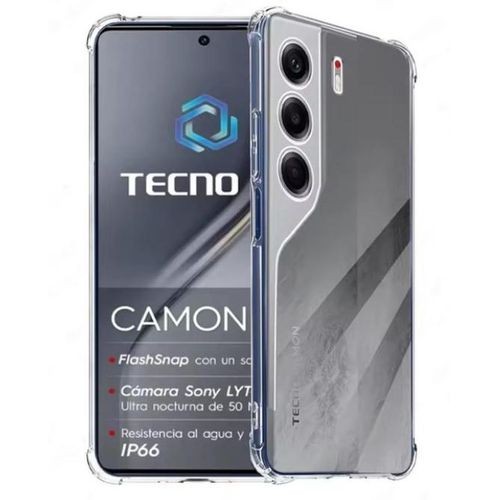 Camon 40 Pro Back Cover Luxury Transparent, Clear And Colorless with Steel Film Shockproof Protection Phone Case/ cove