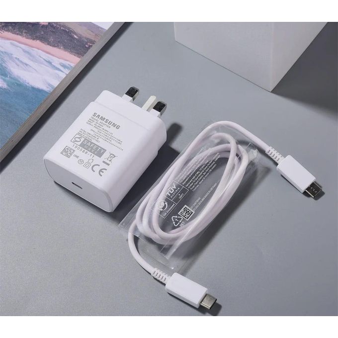 Samsung 45Watts Super Fast C To C Charger For Galaxy A06, A16, A26, A36, A56, A05, A05s, A14, A15, A23, A24, A25, A33, A34, A35, A53, A54, A55, A07, A17