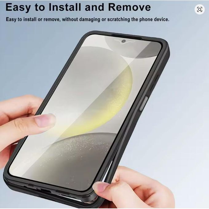 Samsung Galaxy A16 Cover Luxury Shockproof Heavy Protection Transparent Phone Case with Black Edges Clear and Colorless Heavy Protection Soft Bumper Cover