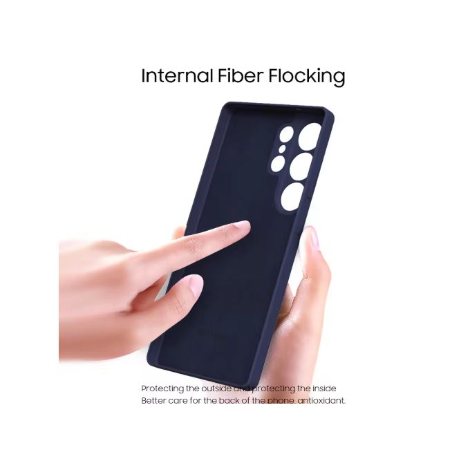 Samsung Galaxy S25 Ultra Premium Silicone Black Phone Case/ Cover