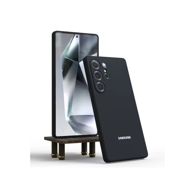 Samsung Galaxy S25 Ultra Premium Silicone Black Phone Case/ Cover