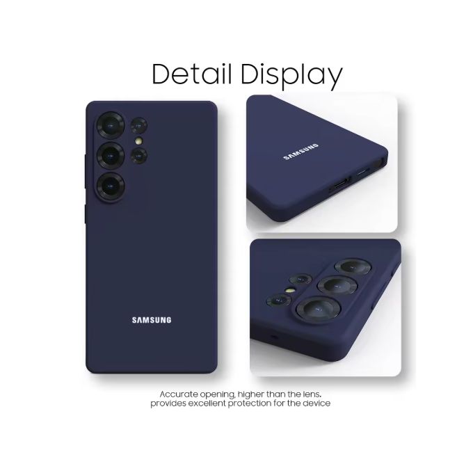 Samsung Galaxy S25 Ultra Premium Silicone Black Phone Case/ Cover