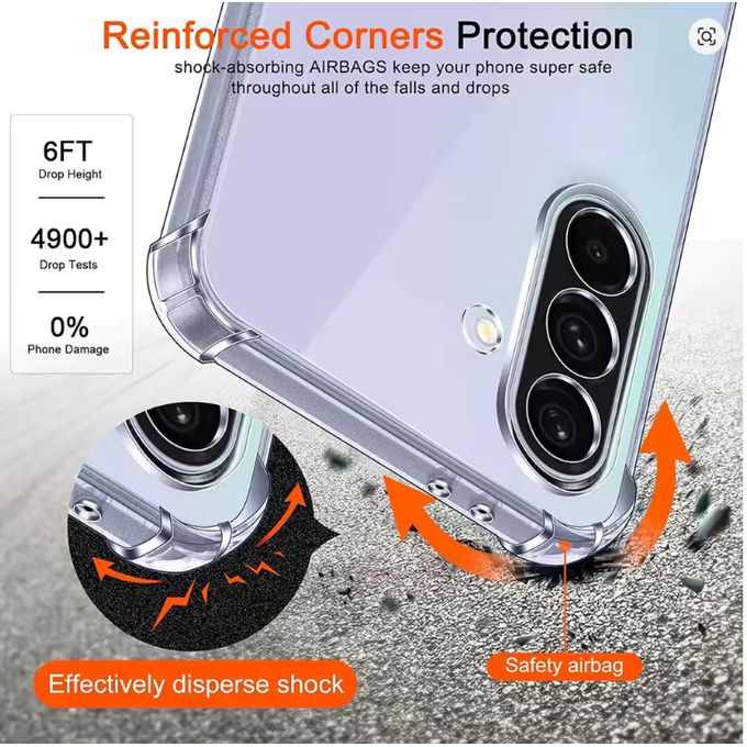 Samsung Galaxy A26 TPU Clear, Transparent, Colorless Premium Heavy Protection Phone Case/ Cover